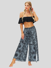 Ethnic Style Digital Print Wide Leg Fitness Yoga Pants
